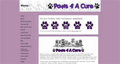 Desktop Screenshot of paws4acure.org
